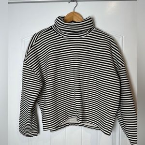 Boxy Faux Turtleneck Sweatshirt